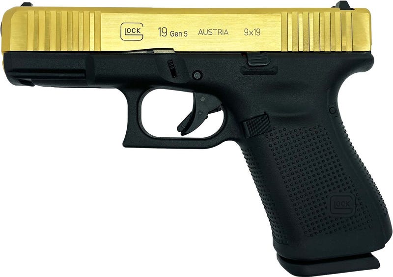 GLOCK 19 GEN 5 POLISHED GOLD/BLACK 9MM 4.02" BARREL 15-ROUNDS EXCLUSIVE - Image 2